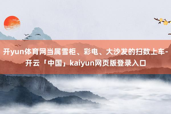 开yun体育网当属雪柜、彩电、大沙发的扫数上车-开云「中国」kaiyun网页版登录入口