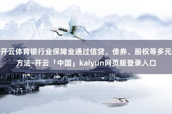 开云体育银行业保障业通过信贷、债券、股权等多元方法-开云「中国」kaiyun网页版登录入口