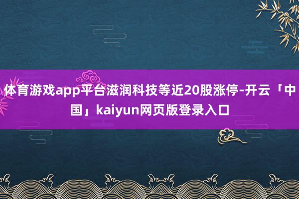 体育游戏app平台滋润科技等近20股涨停-开云「中国」kaiyun网页版登录入口