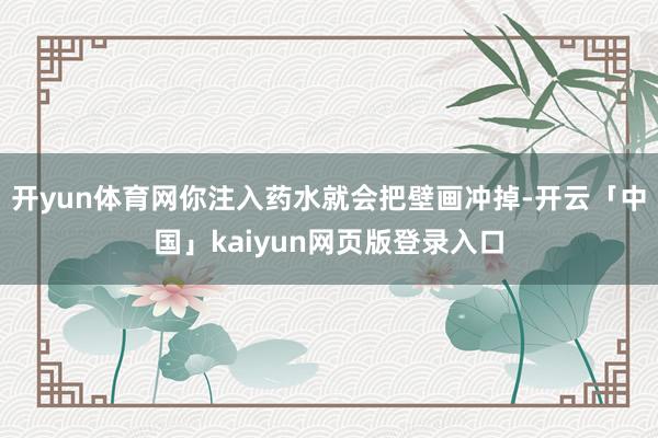 开yun体育网你注入药水就会把壁画冲掉-开云「中国」kaiyun网页版登录入口